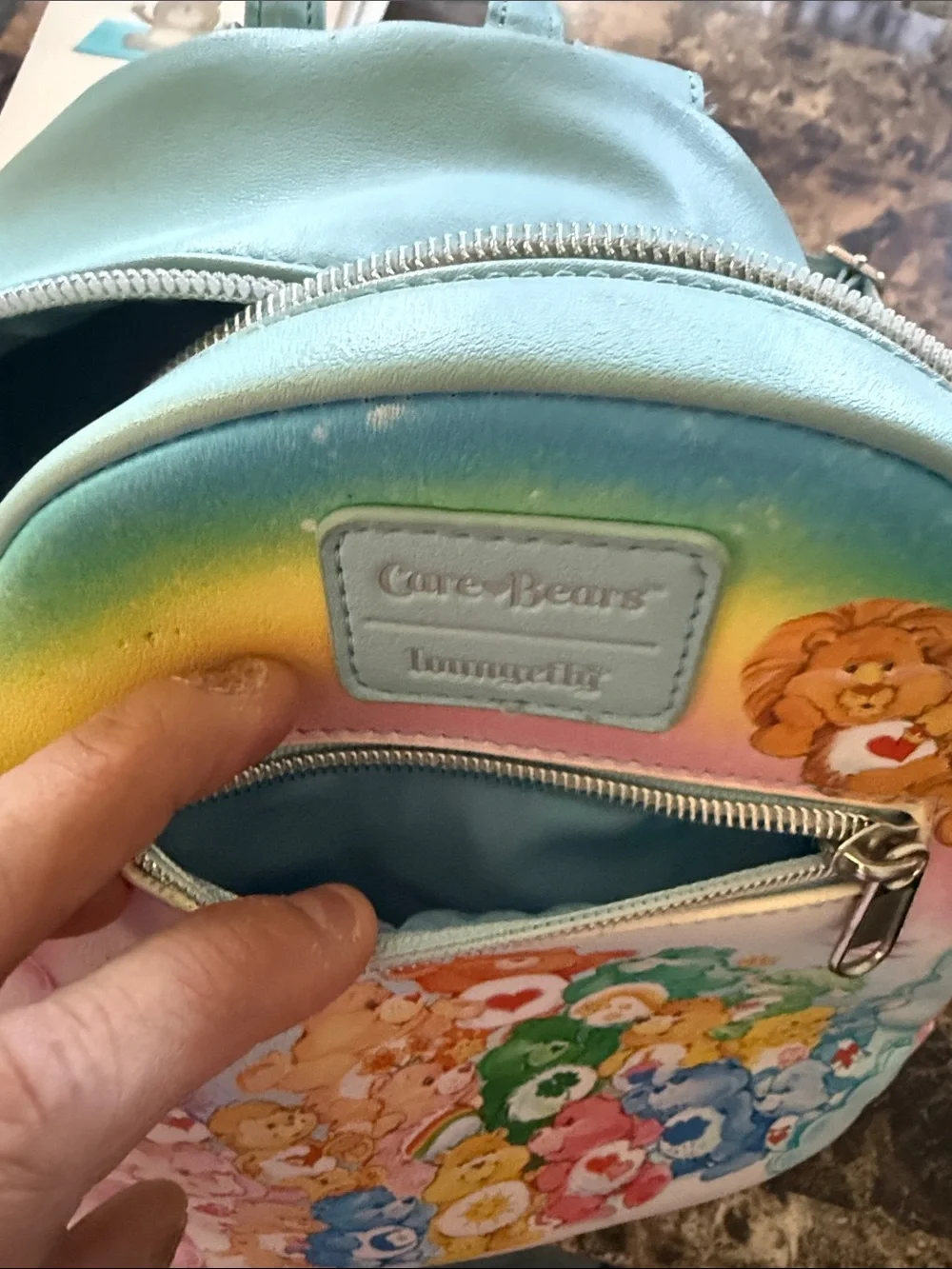 Loungefly Care Bears Rainbow Mini Backpack - Rainbow Pastel